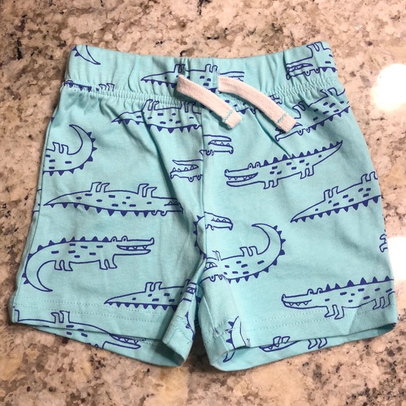 3-6 month old crocodile short - light blue with crocodiles in a dark blue - NWT - Picture 1 of 3